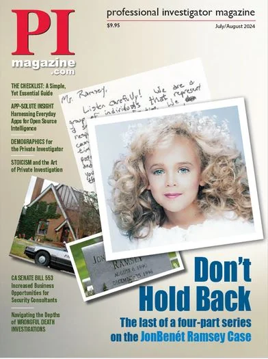 Stoicism and the Art of Private Investigation, Gavin Brown, Professional Investigator Magazine July August 2024